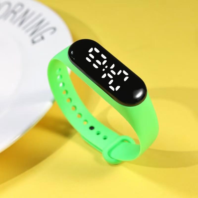 Водонепроницаемые белые светодиодные сенсорные часы для мальчиков и девочек средней школы