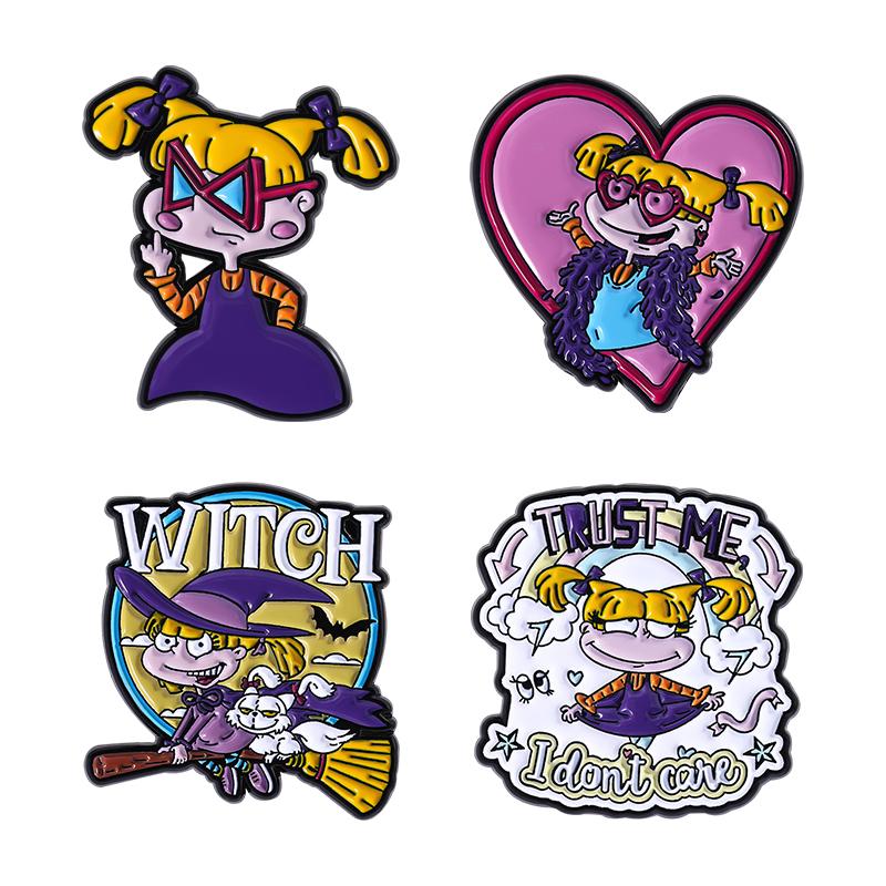 3-6 шт./набор Эмалевые значки с персонажами аниме-фильмов, Броши с кошкой Турбо-бабушкой, Подглядывающие значки на лацкан, Забавные украшения, Подарок для друзей