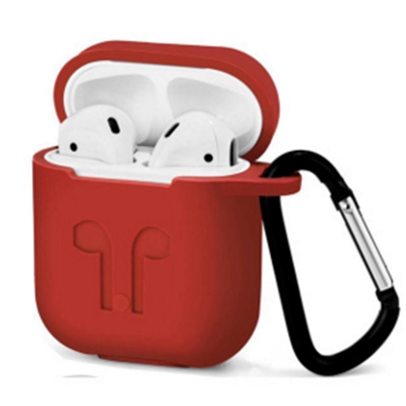 Противоударный чехол-накладка для Apple Airpods с ремешком против потери и совместимостью с зарядкой