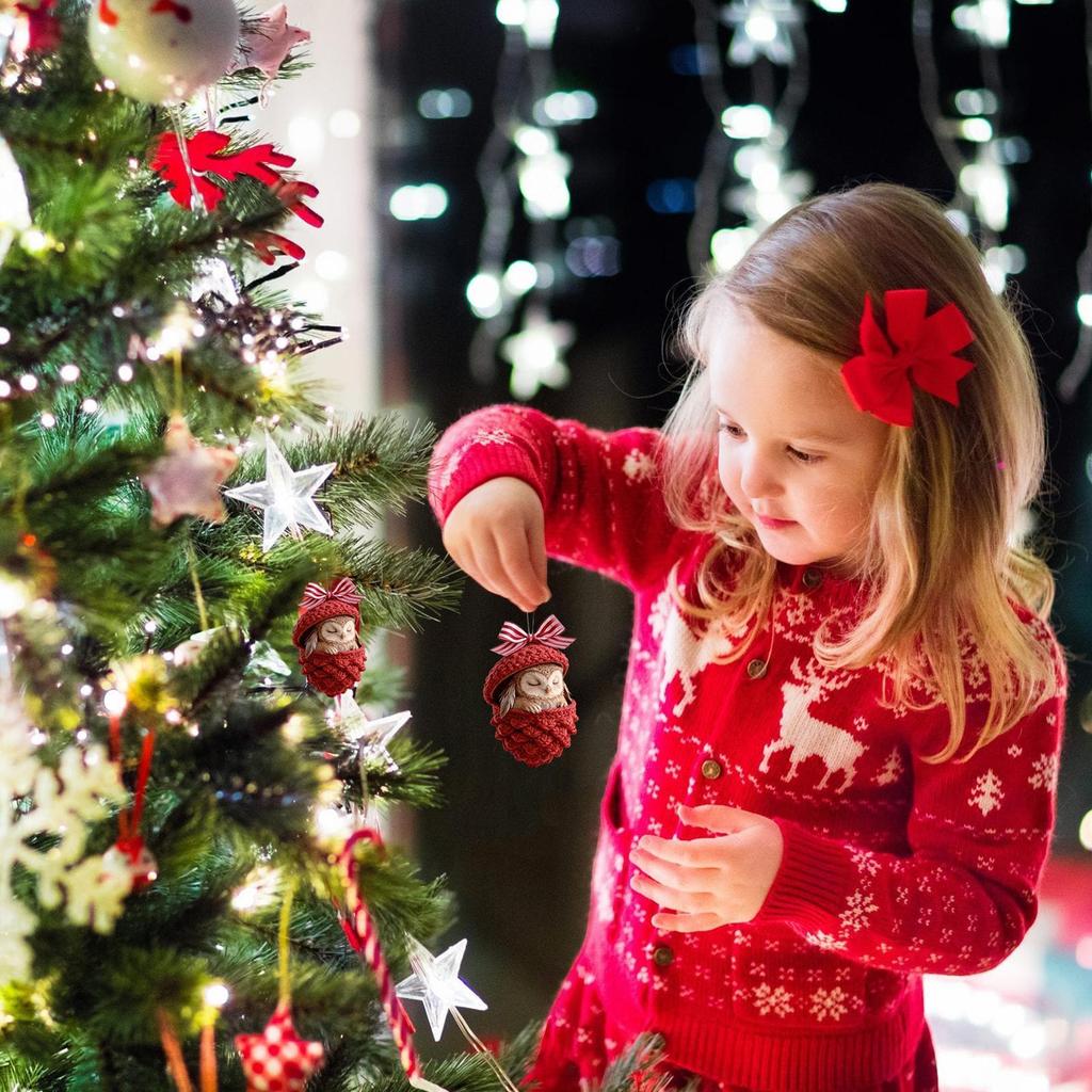 Animal Pendant for Christmas Tree 2D Festive Rustic Acrylic Animal Pendant Decor for Christmas for Mantel Windowsill Wall Living