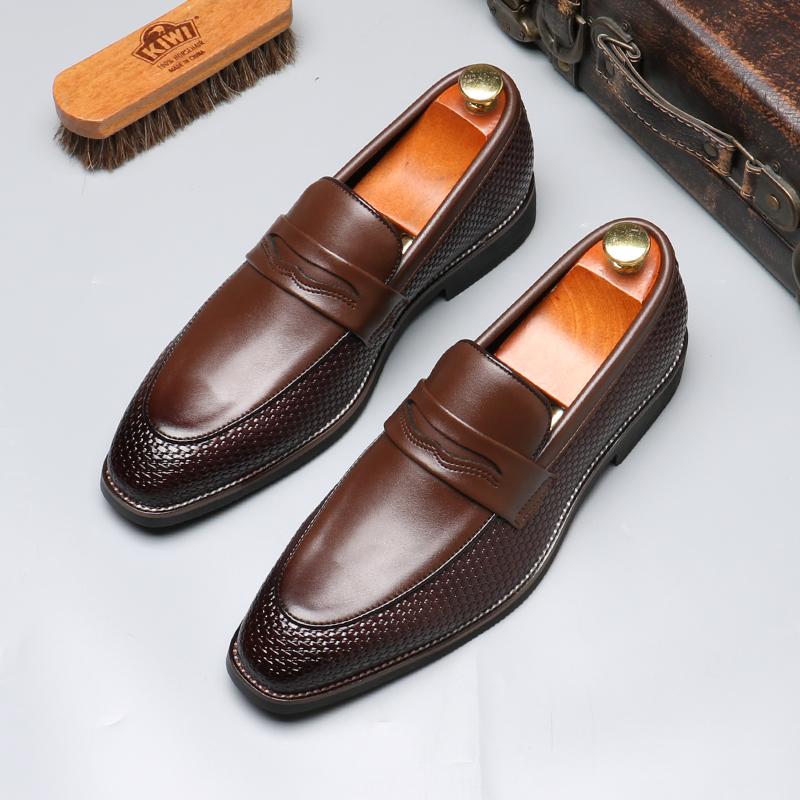 Fashion Men's Casual Business Shoes Men Classic British Style Penny Loafers Moccasins Mens Party Wedding Leather Flats