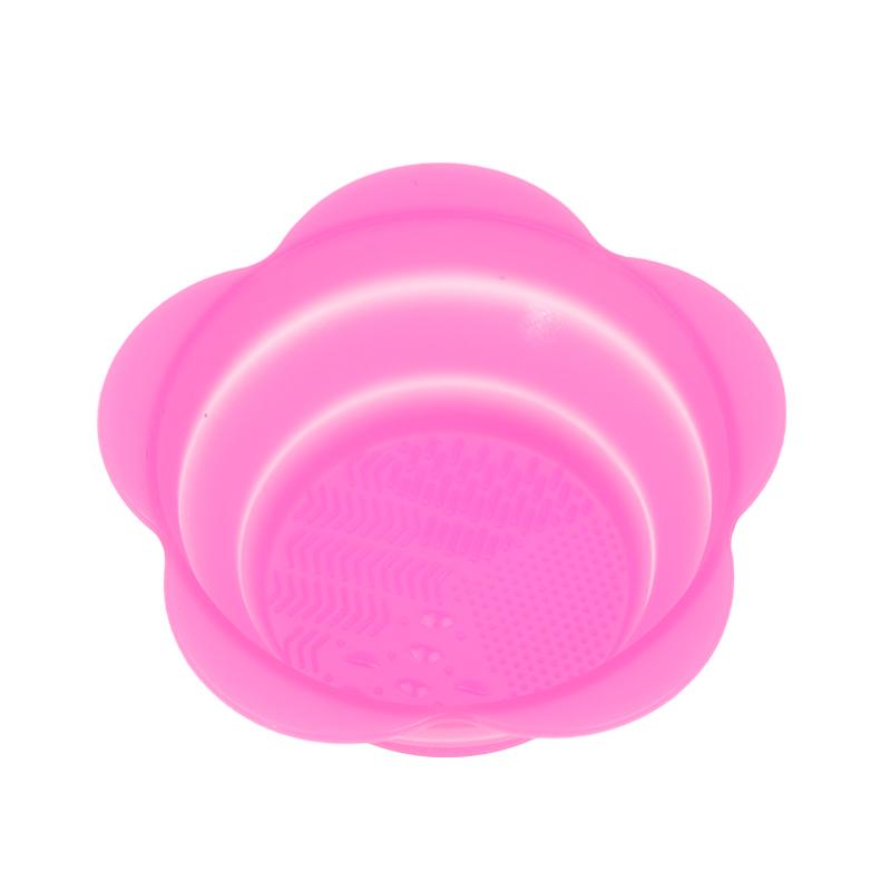 Silicone Makeup Brush Cleaner Folding Powder Puff Cleaning Bowl Eyeshadow Brushes Washing Soft Mat Beauty Tools Scrubber Box