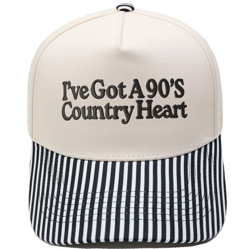 I've Got A'S Country Heart Truck Driver Hat Embroidery Color Matching Baseball Hat Men's and Women's