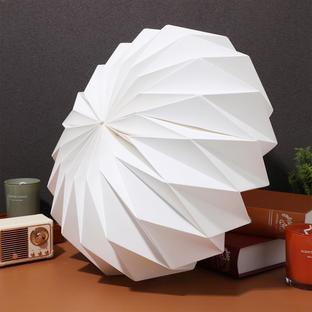 Mikikit 2 Pcs Origami Lantern Shade Lampshade Paper Diy Light Cover Origami Paper Lamp Cover House Ornaments Pendant Lamp Shade Paper Lampshade