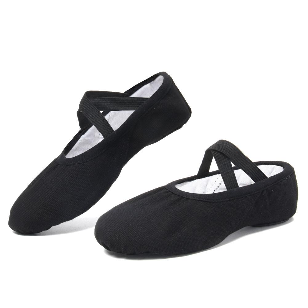 Балетные туфли для девочек, парусиновые балетные тапочки на мягкой подошве, детские балетки для практики, женская танцевальная обувь