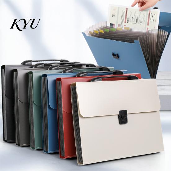 Office Supplies Organizer Expanding File Folder, Accordion Filing Folder,13 Compartments for Folder Documents, Aesthetic Paper Work School Home
