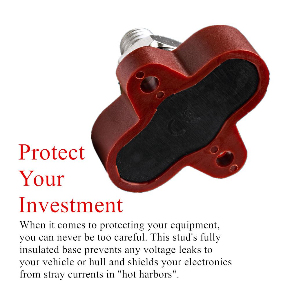 4pc Insulated Battery Distribution Terminal Stud Jumper Post Marine Car Bus Boat