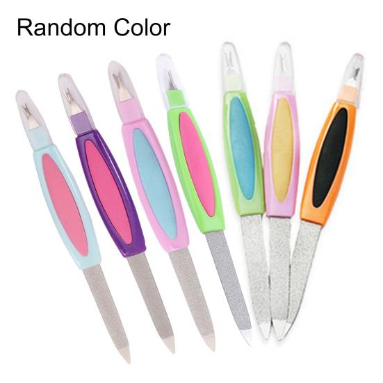 Маникюрная пилка двойного назначения, инструменты для удаления омертвевшей кожи ногтей, практичный полировщик для ногтей для салона