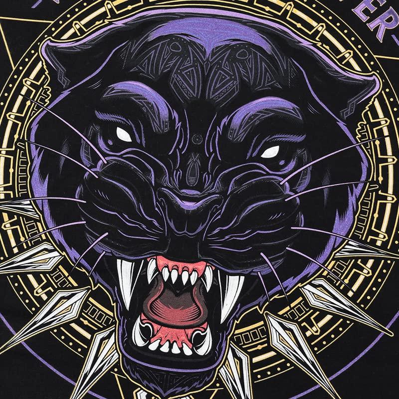 EVERSOUL Marvel T-Shirt, Short Sleeve, Black Panther, Avengers, WAKANDA, Iron Man, Venom, Hulk, Birthday Gift, Men's, Black, XL Size [Parallel Import]