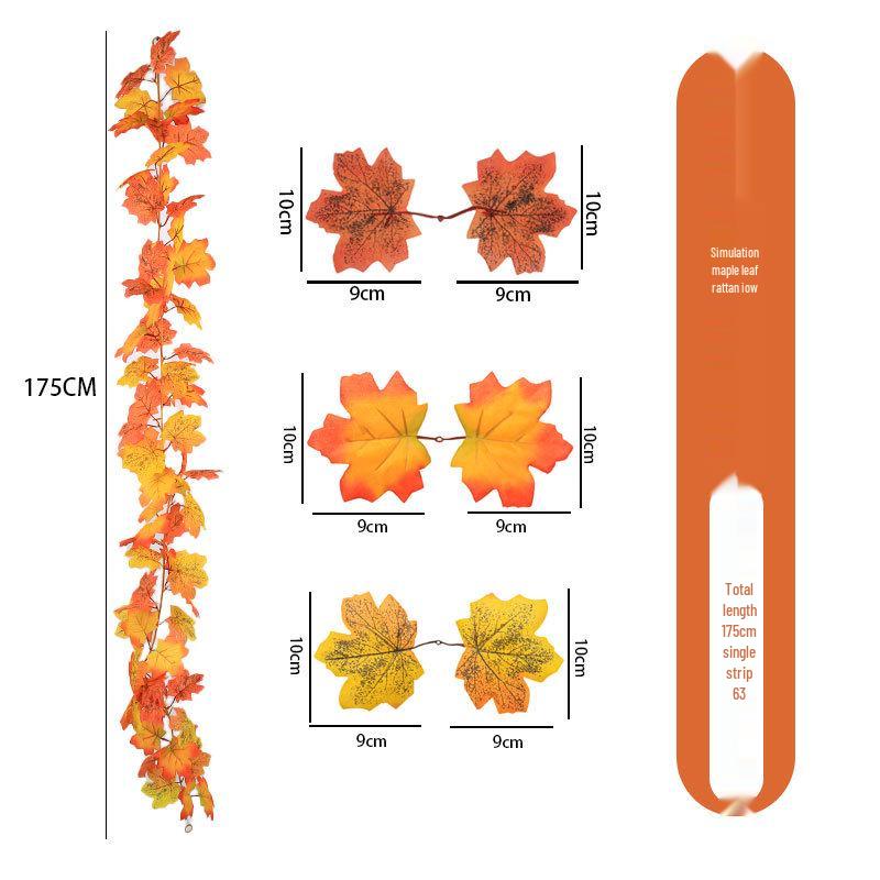 Autumn Maple Leaf Vine for Thanksgiving, Halloween & Christmas Decor