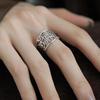 Handmade Vintage Carved Ring Antique Couple Rings Jewelry Gift Wide Band Ring for Women & Men