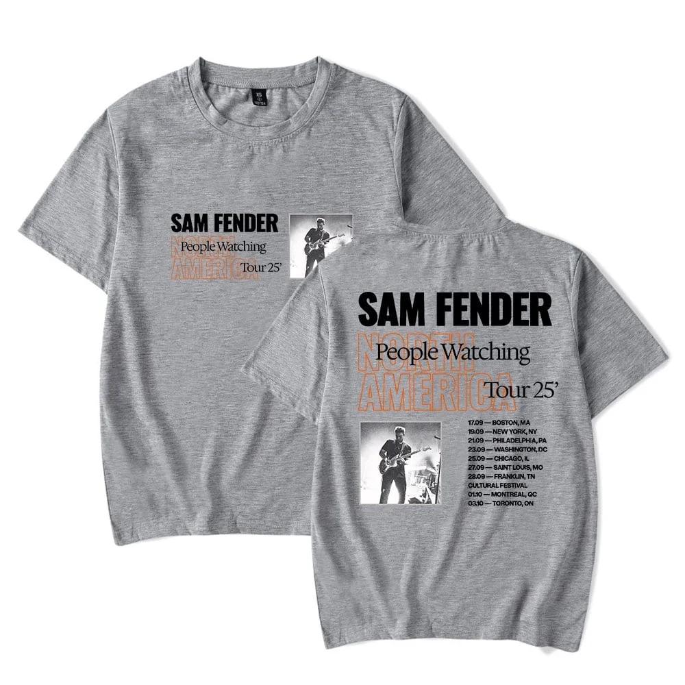 Sam Fender People Watching North America Tour 2025 Unisexs and Womens fashionable round neck pure cotton short sleeved Tshirt