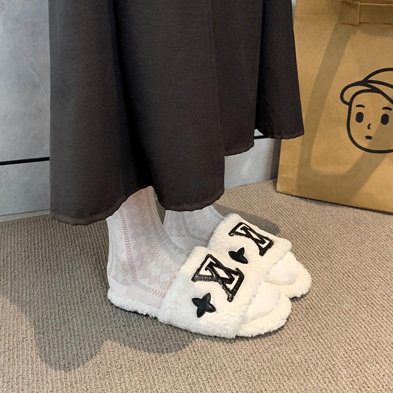 Мода 2025 Новые Популярные Женские Тапочки Вечеринка Плюшевые Летние Новые Самые Продаваемые Пушистые Домашние Туфли Меховые Шлепанцы Женские Слайды Меховая Обувь