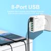 Total 65W 8 In 1 USB Phone Charger Wall Adapter For  iPhone 15 14 Pro Max Xiaomi Samsung Phone Charger