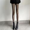Тонкие Черные Сексуальные Чулки Плохишки - Черные Шелковые Колготки с Леопардовым Принтом для Ног - Эффект Похудения