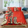 Western Cowboy King Queen Bedding Set Vintage Style Rodeo Duvet Cover Men Teens Boys Horse Quilt Cover Polyester Comforter Cover