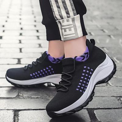 Женская повседневная мода дышащая сетчатая обувь для ходьбы женские кроссовки на танкетке платформа кеды спортивные туфли Zapatillas Mujer