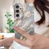 Чехол с мраморным узором для Samsung S26 Ultra S25 Edge S24 S23 Plus S22 S21 FE A15 A16 A17 A35 A36 A54 A55 A56 A57 5G Мягкая обложка с текстурой кожи