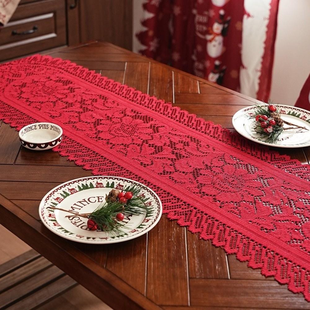 Lace Dining Table Mat Solid Color Table Decoration New Table Runner Home Decoration