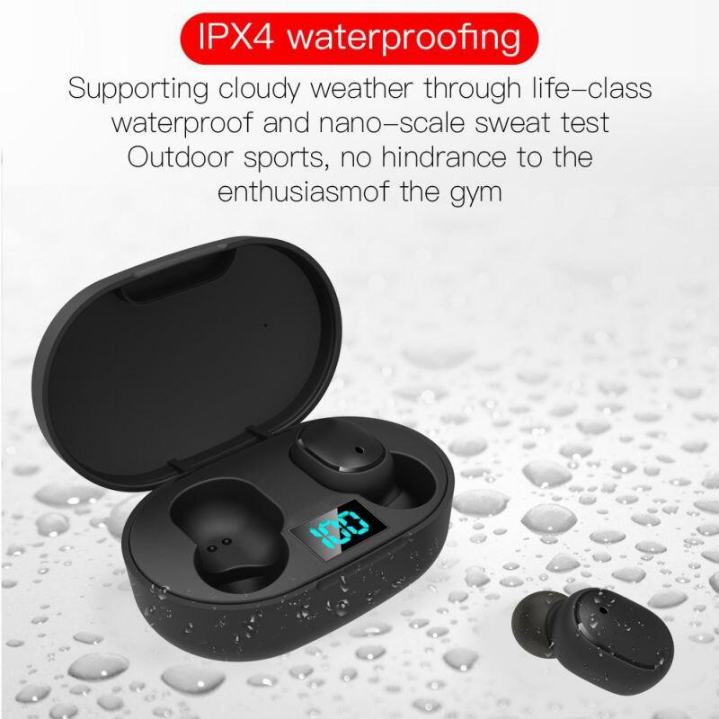 Беспроводная Bluetooth-гарнитура E6S TWS, водонепроницаемые шумоподавляющие светодиодные наушники с микрофоном, беспроводные наушники Bluetooth-наушники