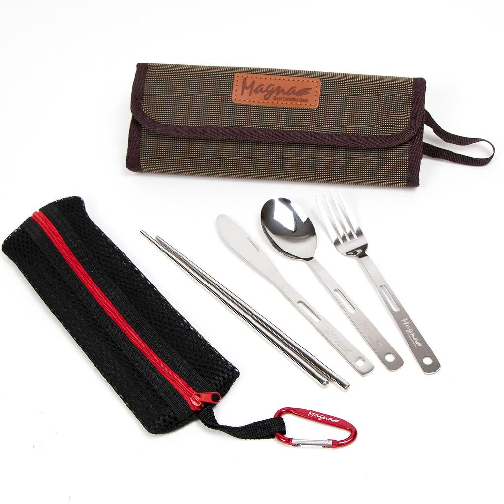 Magna Набор столовых приборов из нержавеющей стали на 4 персоны 13 Компактное хранение Люди, Штук, (Темно коричневый)