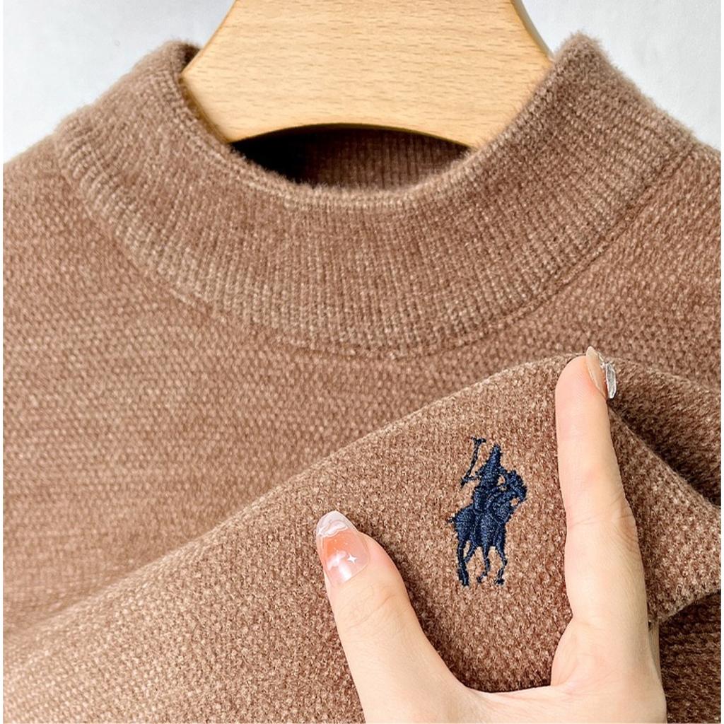 STORN High End Brand Velvet Sweater Men's New Designer Fashion Embroidery Winter Thick Warm Round Neck Knitted Pullover