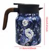 Vintage Floral Pattern Tea Thermos Built-In Infuser 800/1000ml Floral Tea Kettle Stewed Teapot Tea Separation Water Bottle
