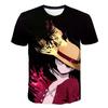 Летняя новая футболка One Piece 3D, персонализированная мужская футболка серии Luffy Straw Hat