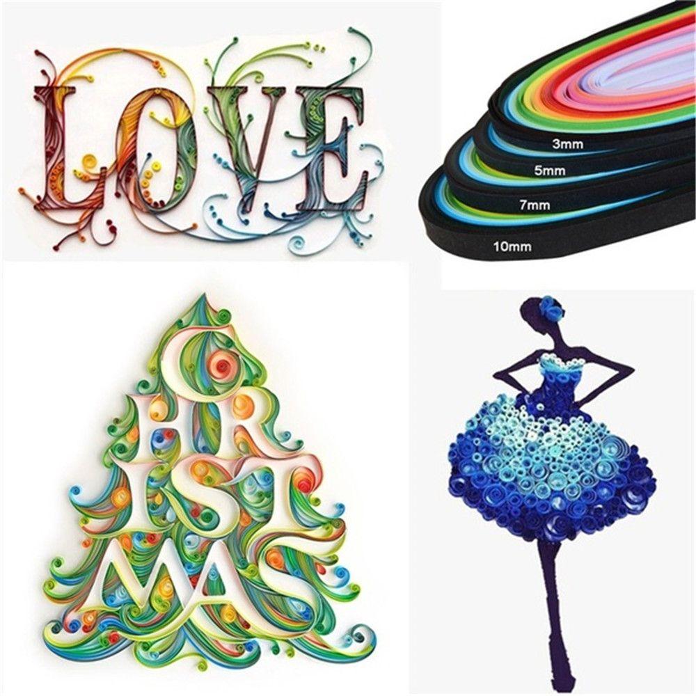3/5/7/10mm NEW DIY Craft Quilling Paper Solid Color Origami Tool Handmade