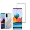 Case and Screen Protector - TRANSPARENT - Xiaomi Redmi Note 10 Pro - UltraSlim - Tempered Glass - 0.3 Mm