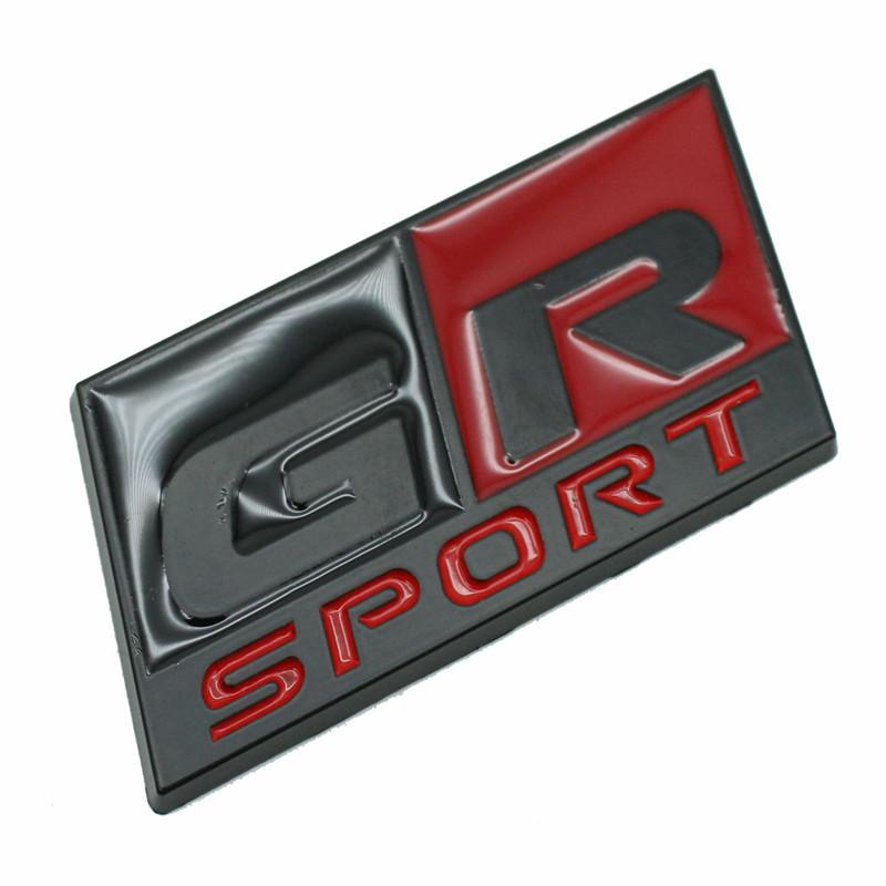 3D GR Sport Logo Car Decal Front Hood Grille Emblem Badge Sticker For Toyota HV YARiS RZ RC RS Prius Lexus Harrier GRMN Stickers
