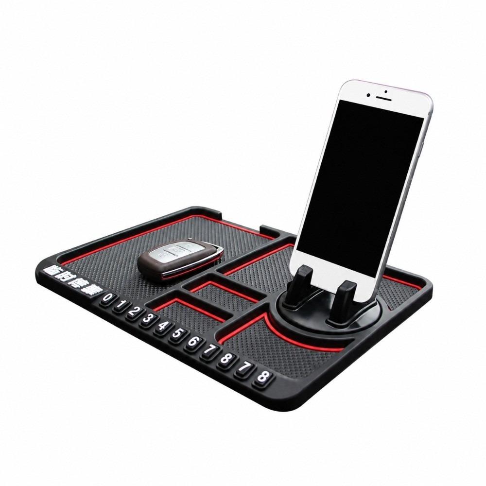 Silicone Phone Holder Mat Multifunctional Dashboard Storage Pad Car Interior Dashboard