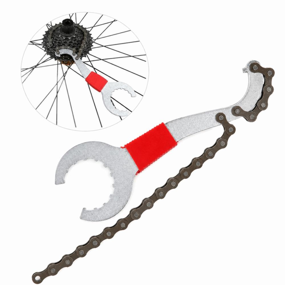Stainless Steel Bike Chain Whip 20cm Length Sprocket Remover Wrench Freewheel Wrench Bike Repair