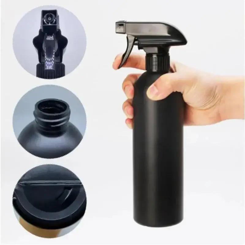 250/500ml All-Black Plastic Spray Bottle for Glass Cleaning and Watering