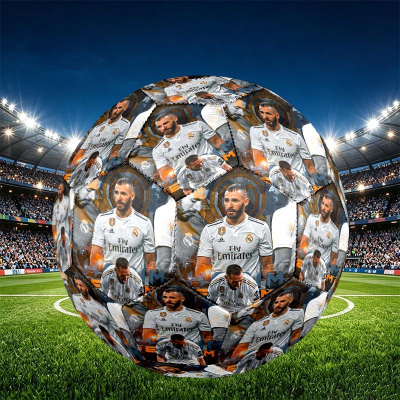 Футбольный мяч Real Madrid, размер 5, с принтом, из износостойкого полиуретана, для матчей, тренировок и ежедневной практики, подарок на день рождения для футбольных фанатов