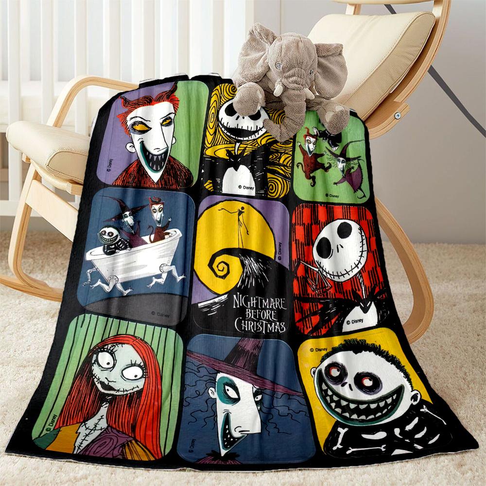 Christmas Nightmare Blanket Comfortable Suitable for Bedding Chair Picnics Four Seasons Universal Stylish Decor Ideal Gift For Birthday Valentine'S Da
