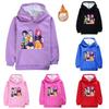 5269 Девочки Kpop Руми Зои Мира Принт Зои Руми Мира Бархатное Теплое Зимнее Худи