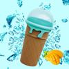Ice Cream Shape Squeeze Cup with Straw Spoon Smoothies Cup DIY Smoothies Making Cup  Summer