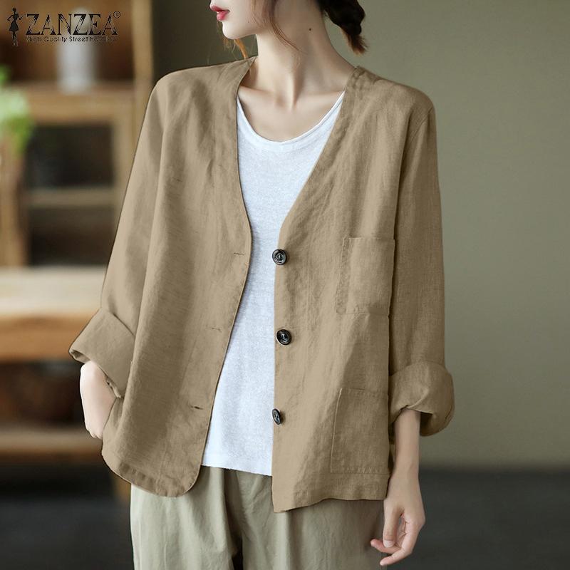 Женский повседневный хлопковый кардиган с тремя пуговицами и длинными рукавами, топ, большой размер, кардиган с длинными рукавами