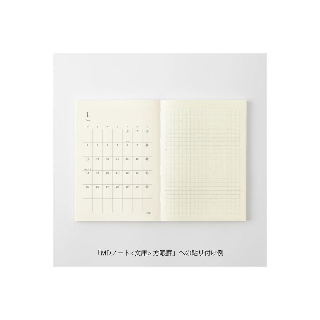 Наклейки для дневника DESIGNPHIL Midori MD Notebook Наклейка для дневника 2027 Ежемесячные S M L Начало Дек 2026 Начало с понедельника