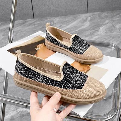 Женские нескользящие тканевые туфли, летние дышащие льняные сандалии и тапочки, женские повседневные тапочки с мягкой подошвой для отдыха на открытом воздухе