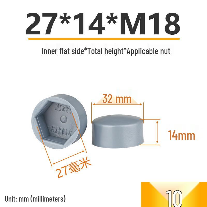 Hex Nut Protective Dust Cap for Flat Head Screws