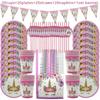 WEIGAO Unicorn Decoration Birthday Party Decor Kids Unicorn Disposable Tableware Set Baby Shower Girl Birthday Party Supplies