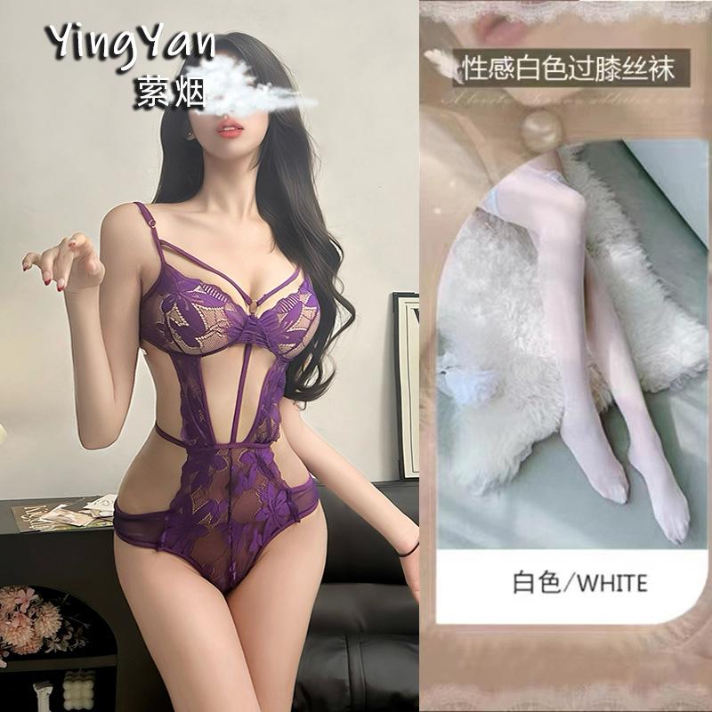 Sexy underwear female sexy royal sister lace temptation hot pure desire free gathering perspective waist onesie