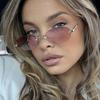 Women's Sunglasses, Oval Rimless Sunglasses, Fashion Sunglasses