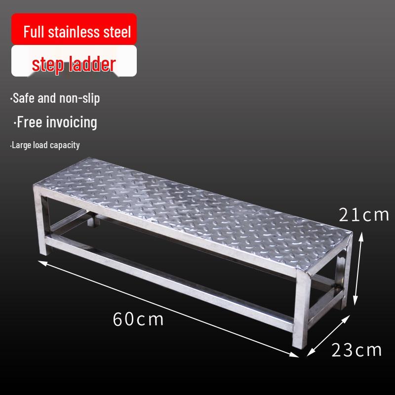 Stainless Steel Multi-Height Step Stool for Home, Factory, and Hospital Use