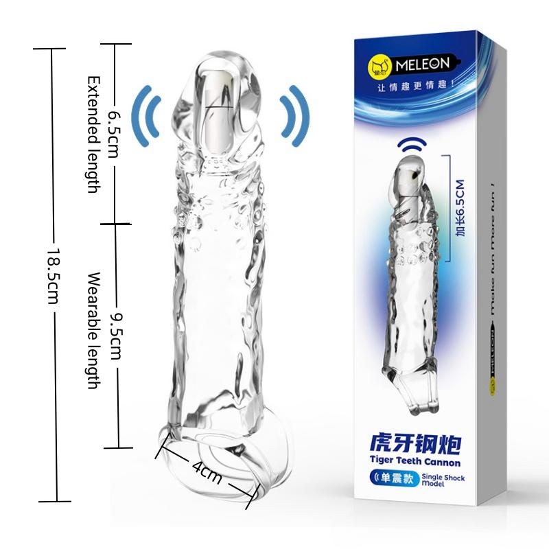 Вибратор с рукавом, кольцо для пениса, прозрачный многоразовый рукав для пениса, кольцо для пениса, удлинитель, увеличитель пениса, увеличитель члена, секс-игрушка для пар