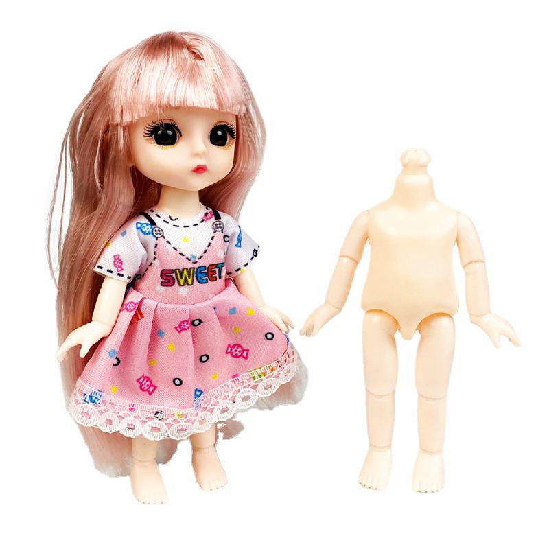 6 дюймов, 16 см, одежда для кукол, 17 см, кукла BJD Ob11, одежда для кукол, платье, повседневная юбка с домашними героями мультфильмов