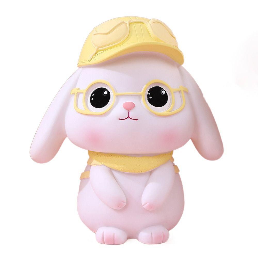 Милая копилка-свинка из винила с большим объемом для хранения, противоударная, прочная копилка-кролик для девочек