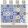 1pc, 2Dflat, 1 piece Mediterranean blue tile backdrop - European Amalfi Coast party decoration for birthdays, photo booths, wsj